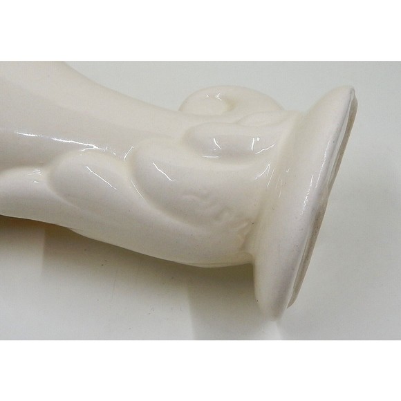 Cornucopia Vase Yellow Rose Gold Trimmed Ceramic USA - Picture 8 of 11